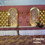 Elegant Wedding Stage Decor by Sri Sowbarnikaa Decorators in Coimbatore